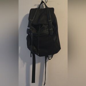 French Connection Black Mesh Zip Bag